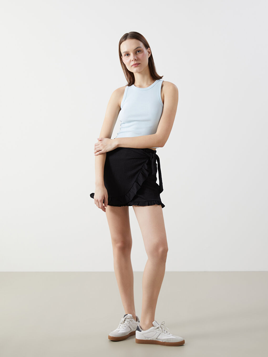 Crew Neck Crop Women's Tank Top -S5K874Z8-CU5