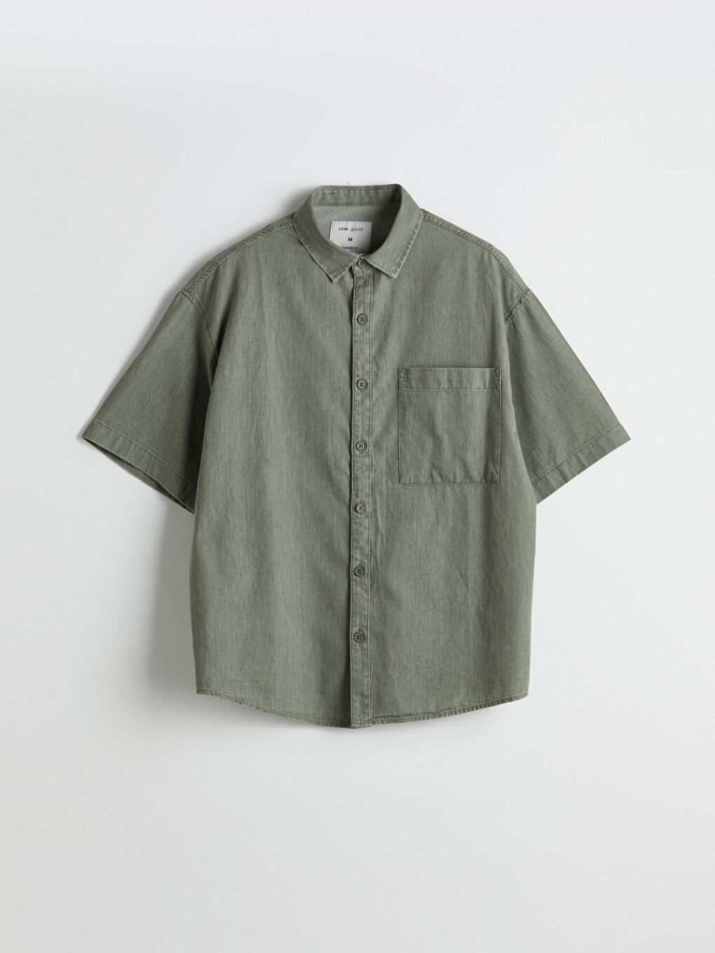 Comfortable Fit Short Sleeve Men's Jean Shirt -S5K881Z8-CS4