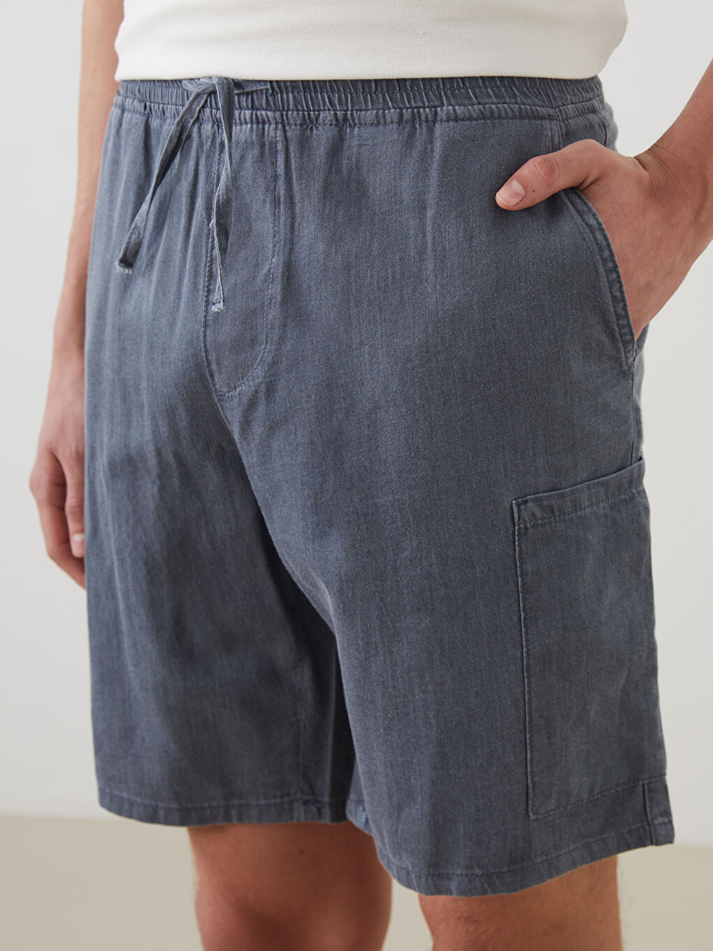 Relaxed Fit Men's Denim Shorts -S5K883Z8-H6Q