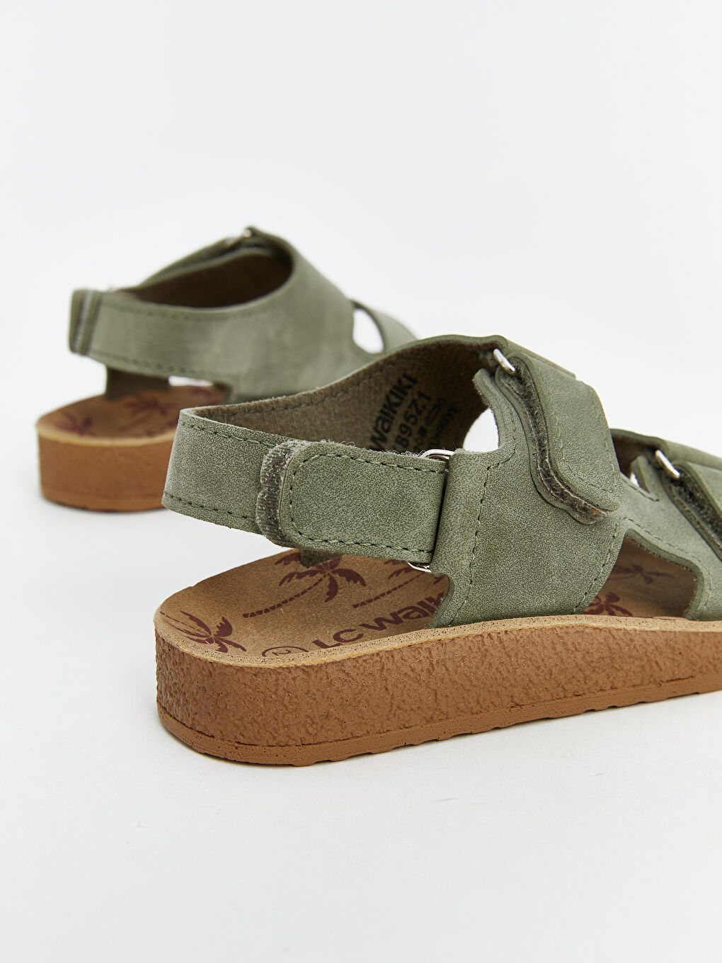 LCW STEPS Haki Cırt Cırtlı Erkek Bebek Sandalet - 4