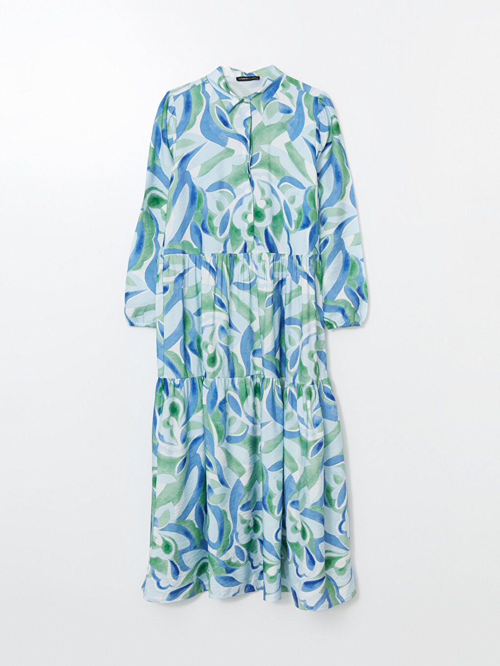LCWAIKIKI Classic Kragenhals Gemustertes A-Form Kleid für Damen -S5K897Z8-LQQ