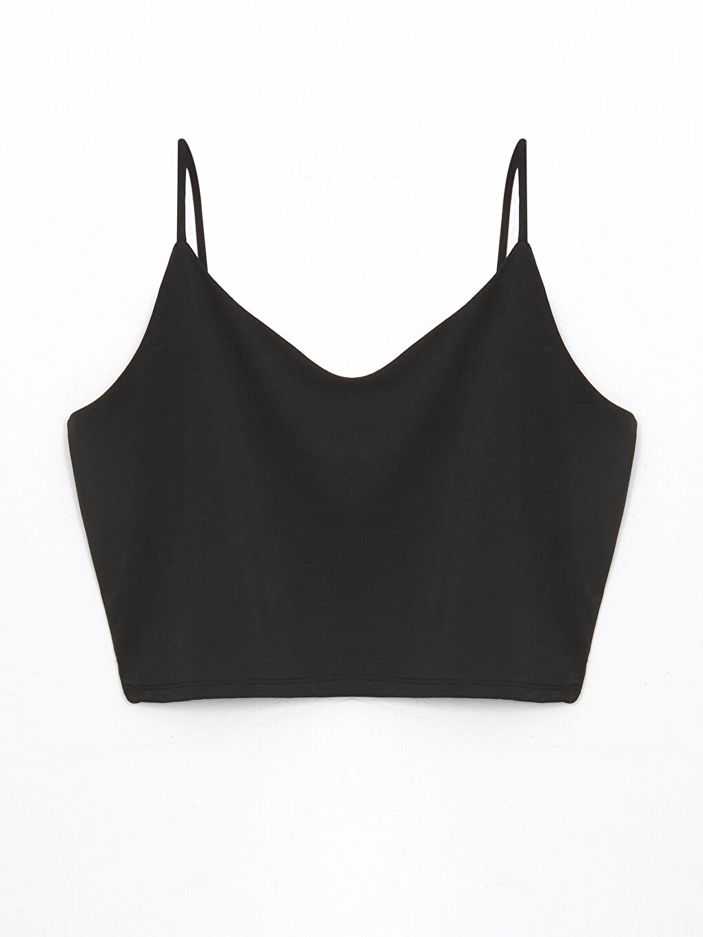 V-Neck Plain Strappy Women's Crop Top -S5K901Z8-CVL