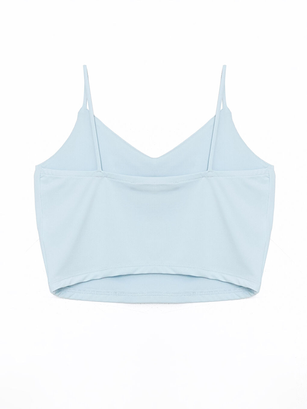 V-Neck Plain Strappy Women's Crop Top -S5K901Z8-Z0P