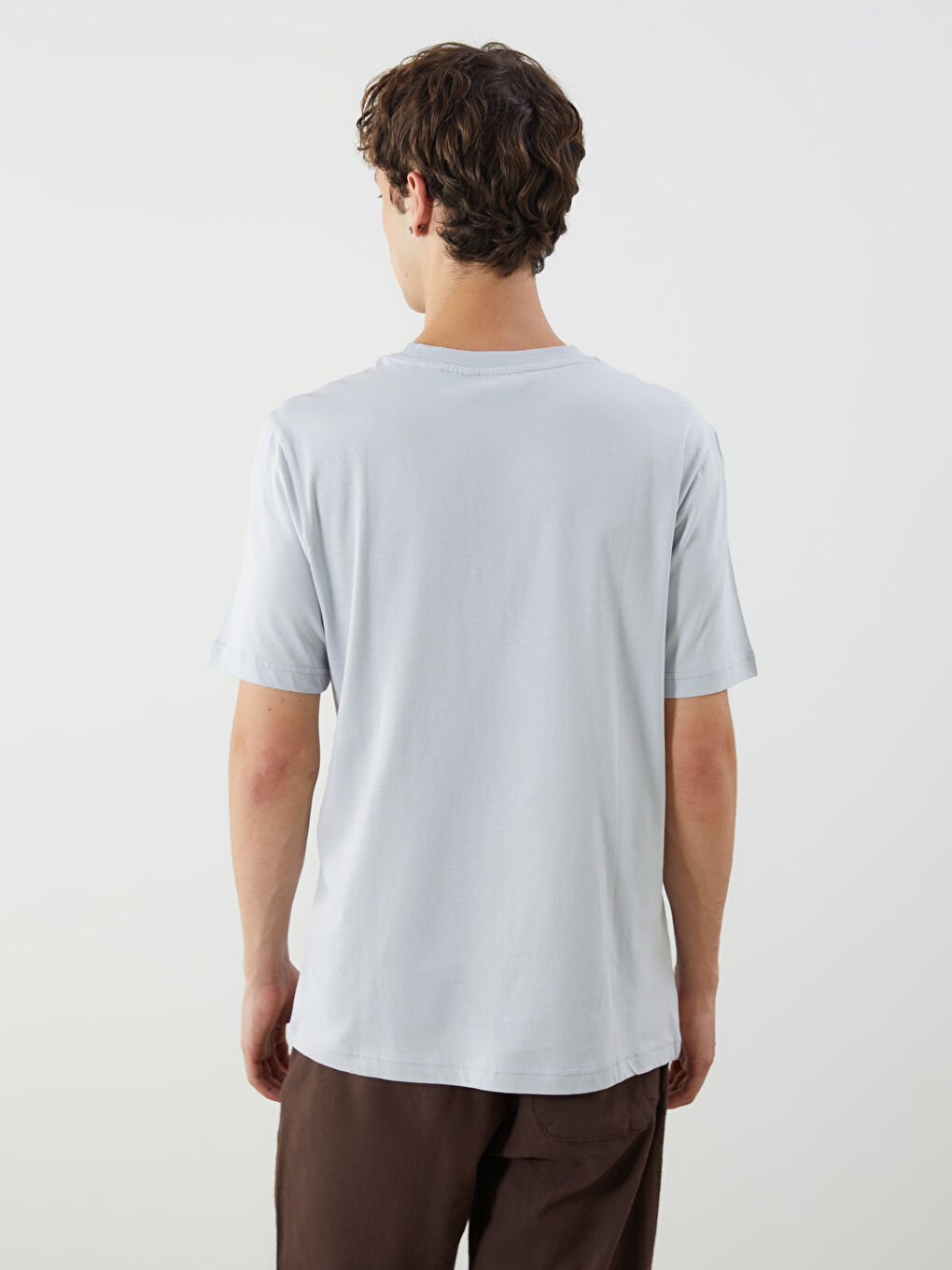Crew Neck Printed Jersey Men's T-Shirt -S5K904Z8-YW4