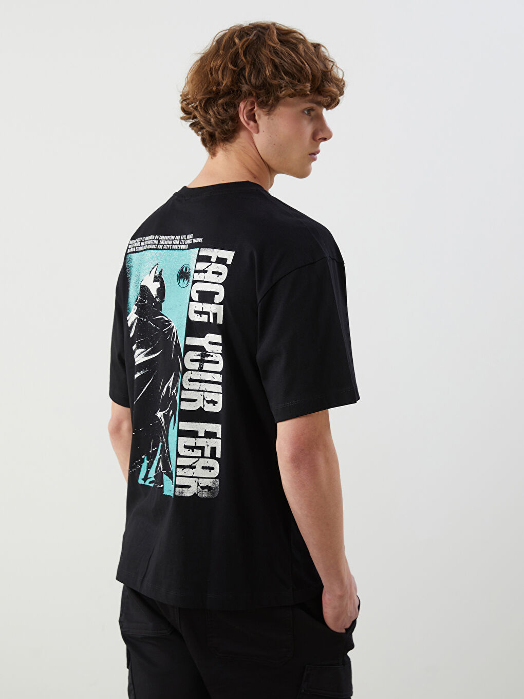 XSIDE Crew Neck Batman Printed Jersey Men's T-Shirt -S5K905Z8-CVL