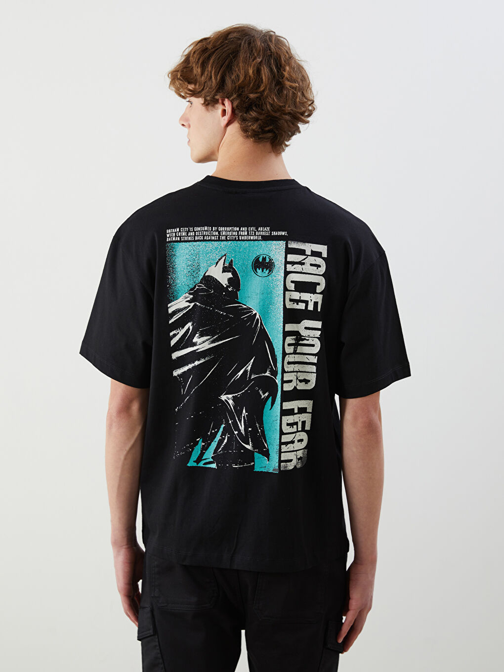 XSIDE Crew Neck Batman Printed Jersey Men's T-Shirt -S5K905Z8-CVL
