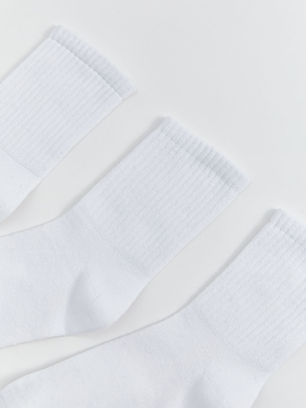 Beyaz Basic Erkek Çocuk Soket Çorap 3'lü-1