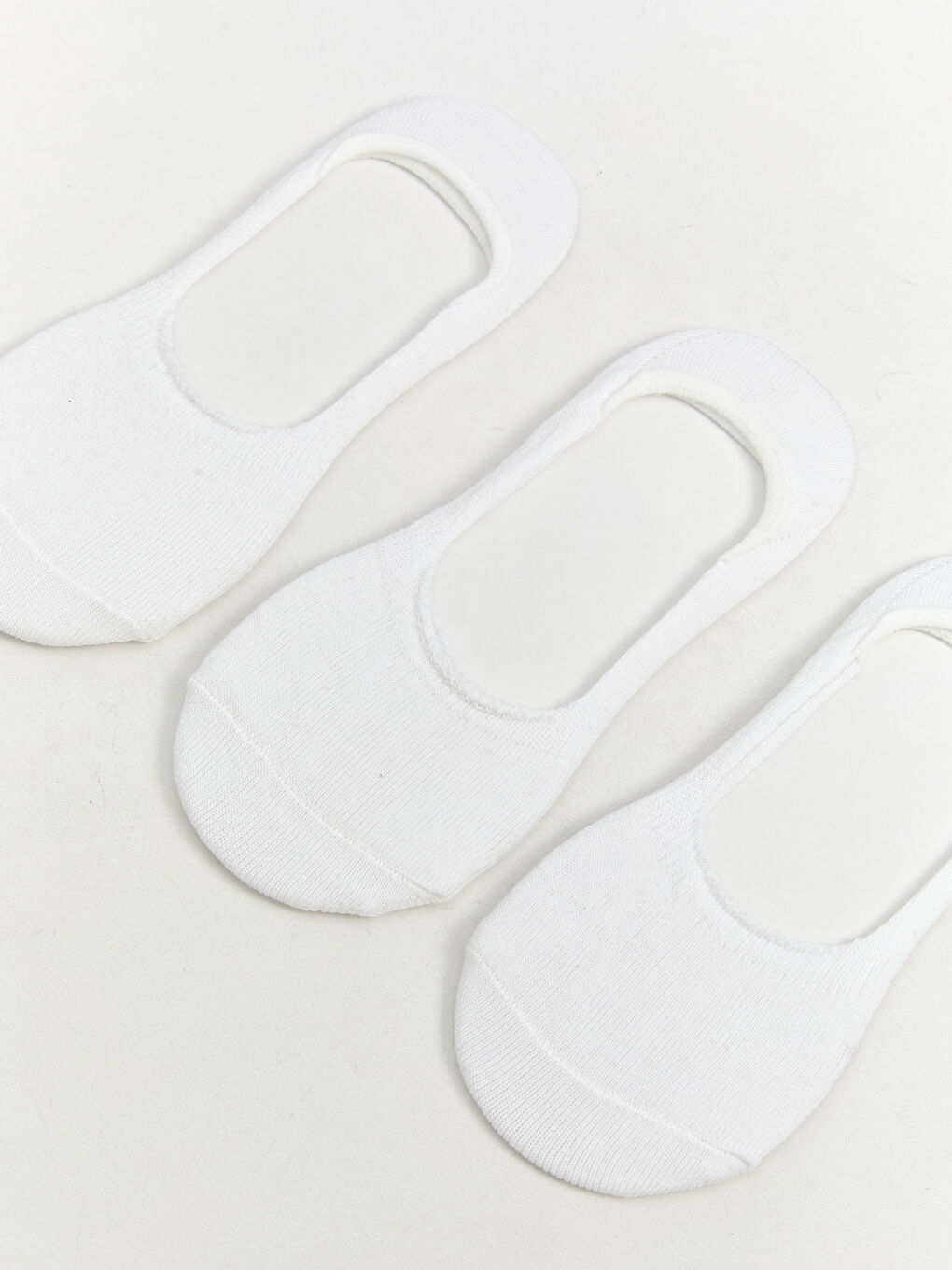 Beyaz Basic Kız Çocuk Babet Çorap 3'lü-1