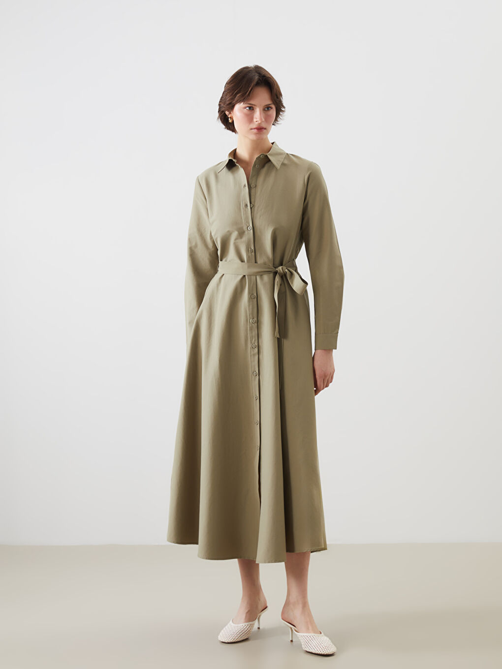 Poplin Women'S Shirt Dress -S5K927Z8-CX0