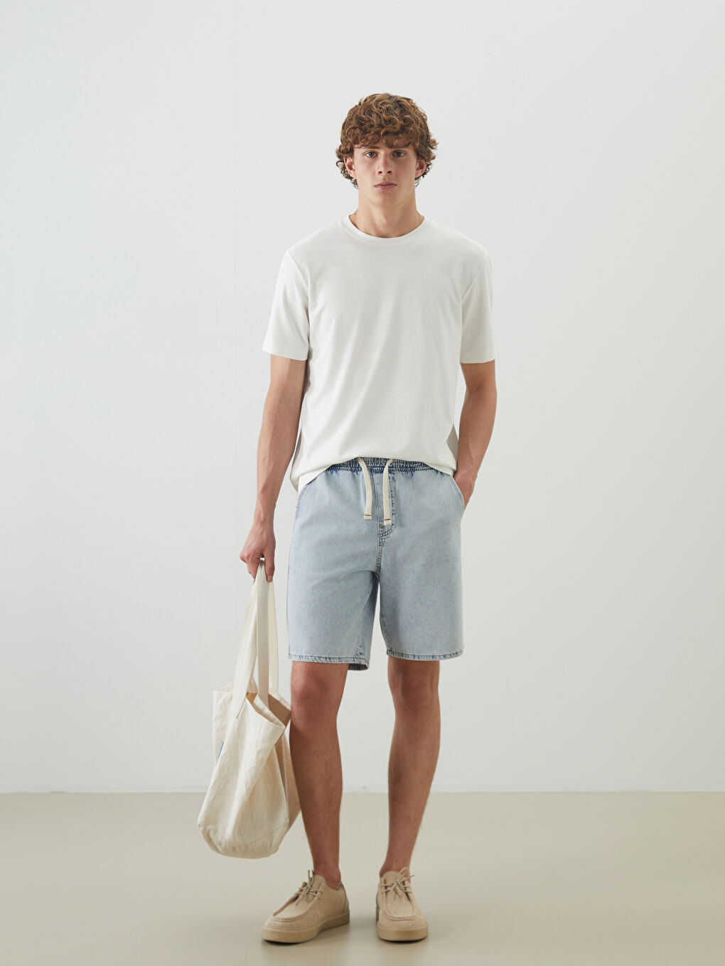 Relaxed Fit Men's Denim Shorts -S5K991Z8-311
