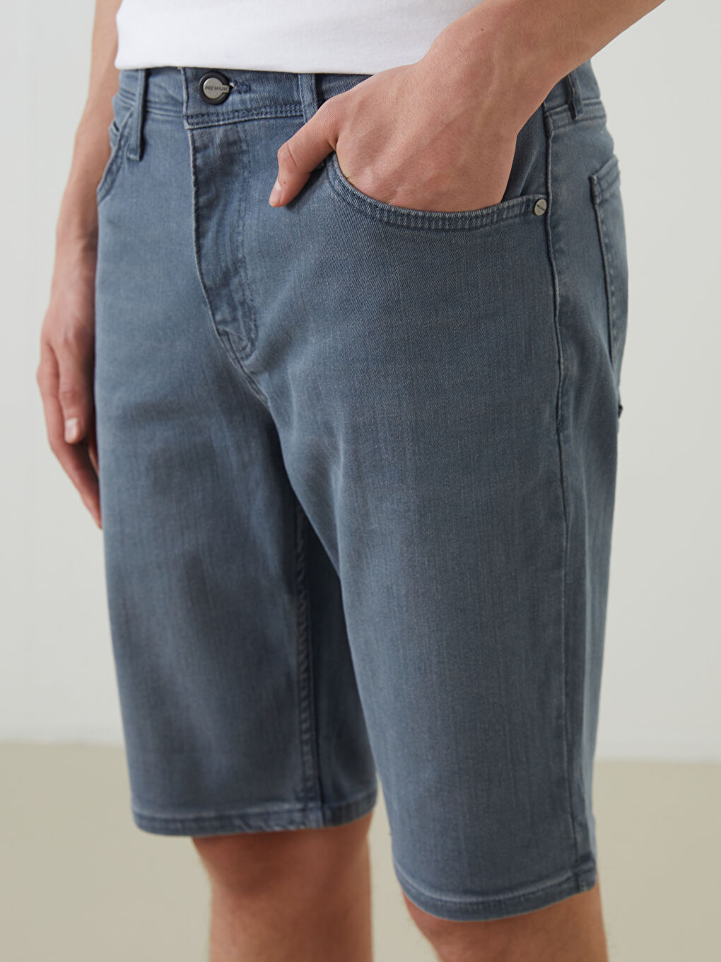 Standard Fit Men's Denim Shorts -S5KA09Z8-GRD
