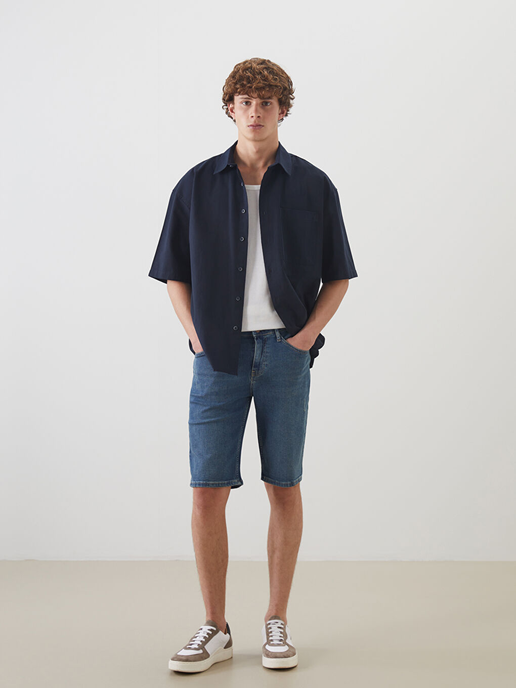 Standard Fit Men's Denim Shorts -S5KA10Z8-H45