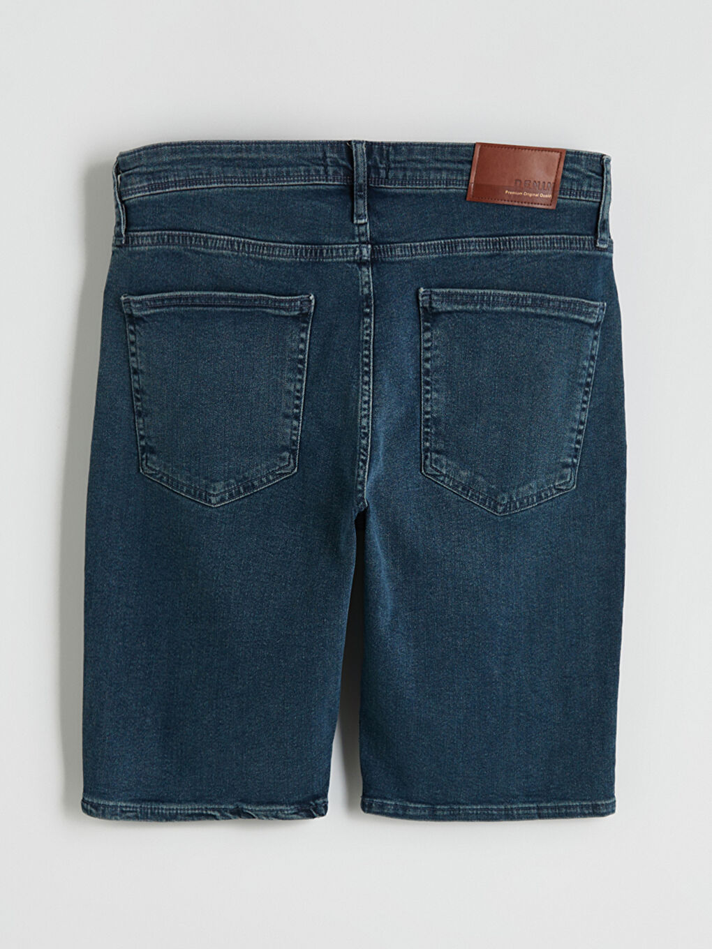 İndigo Slim Fit Erkek Jean Şort-9