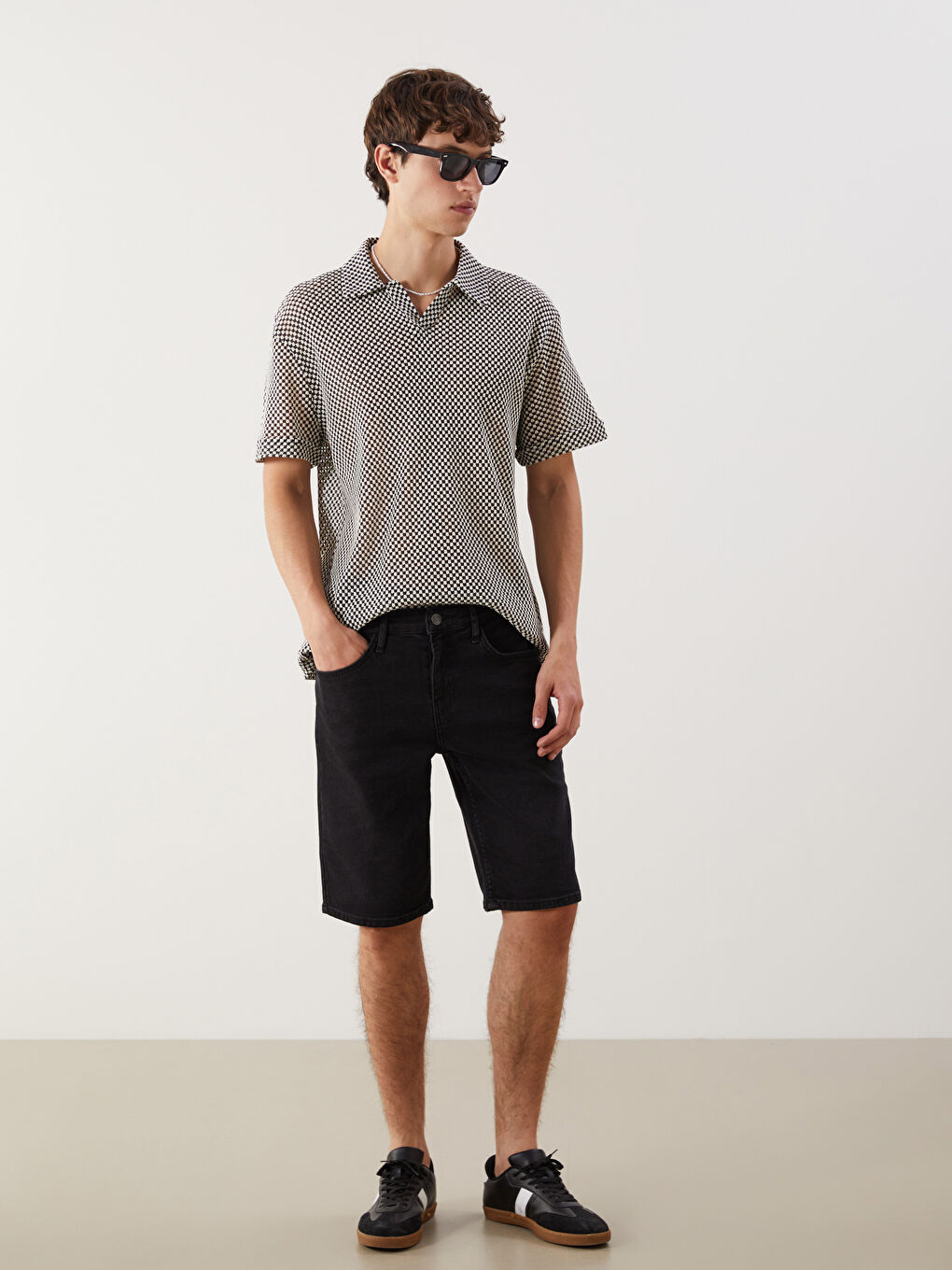 Slim Fit Men's Denim Shorts -S5KA14Z8-326