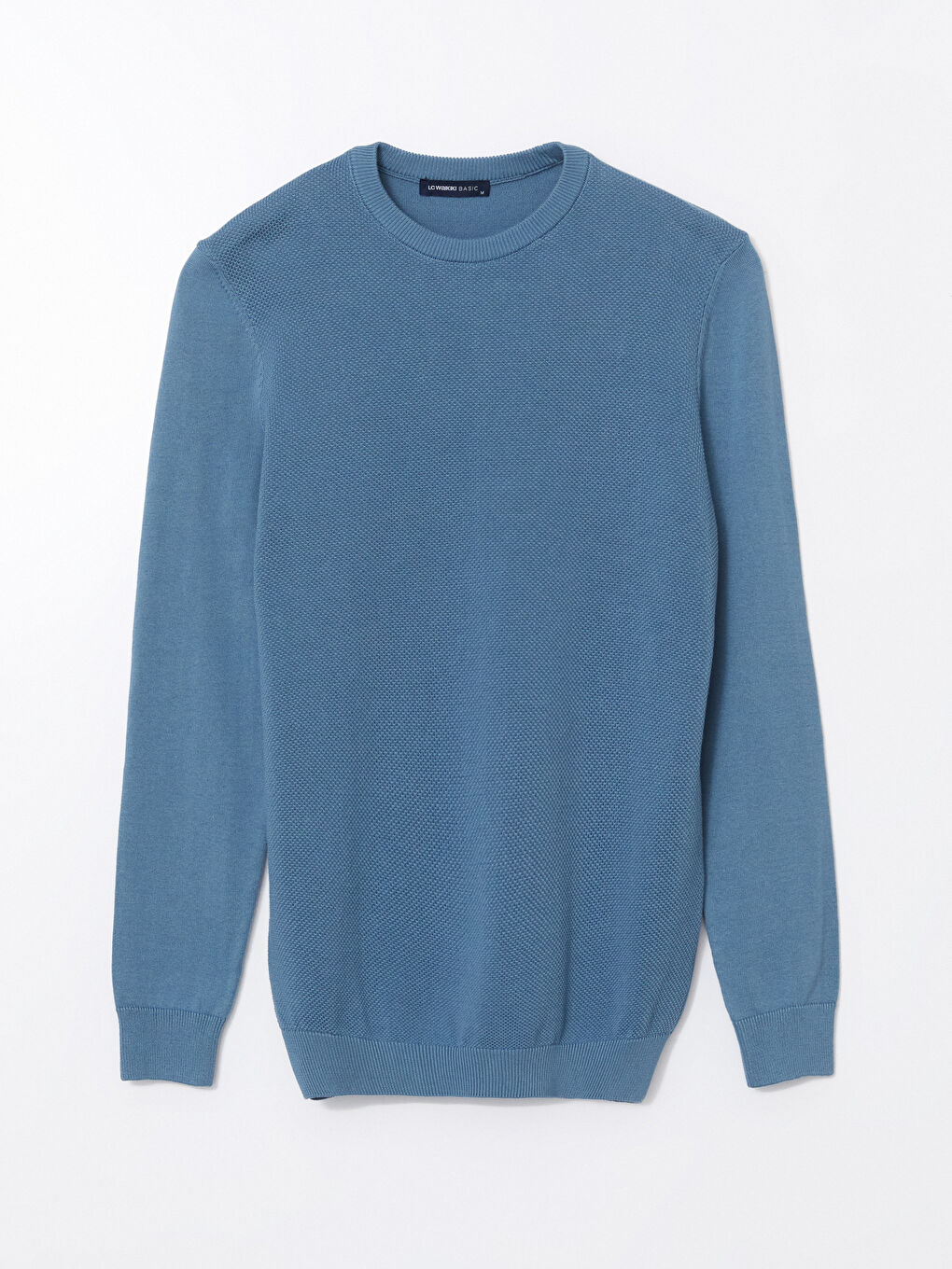 Crew Neck Long Sleeve Men's Tricot Sweater-8