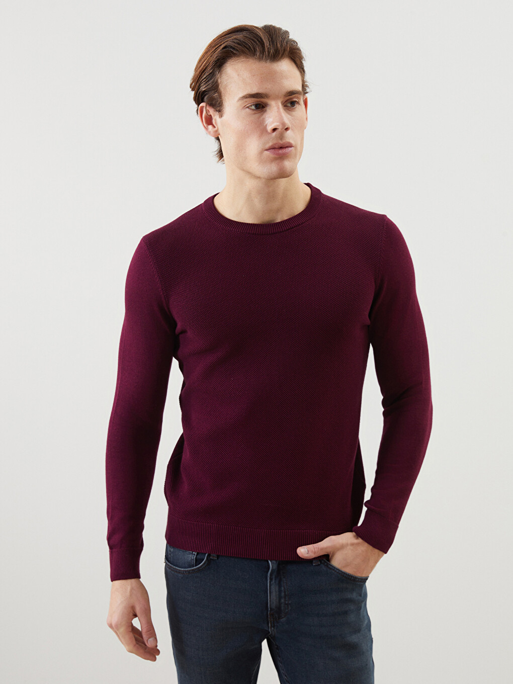 Crew Neck Men's Knitwear Sweater-2