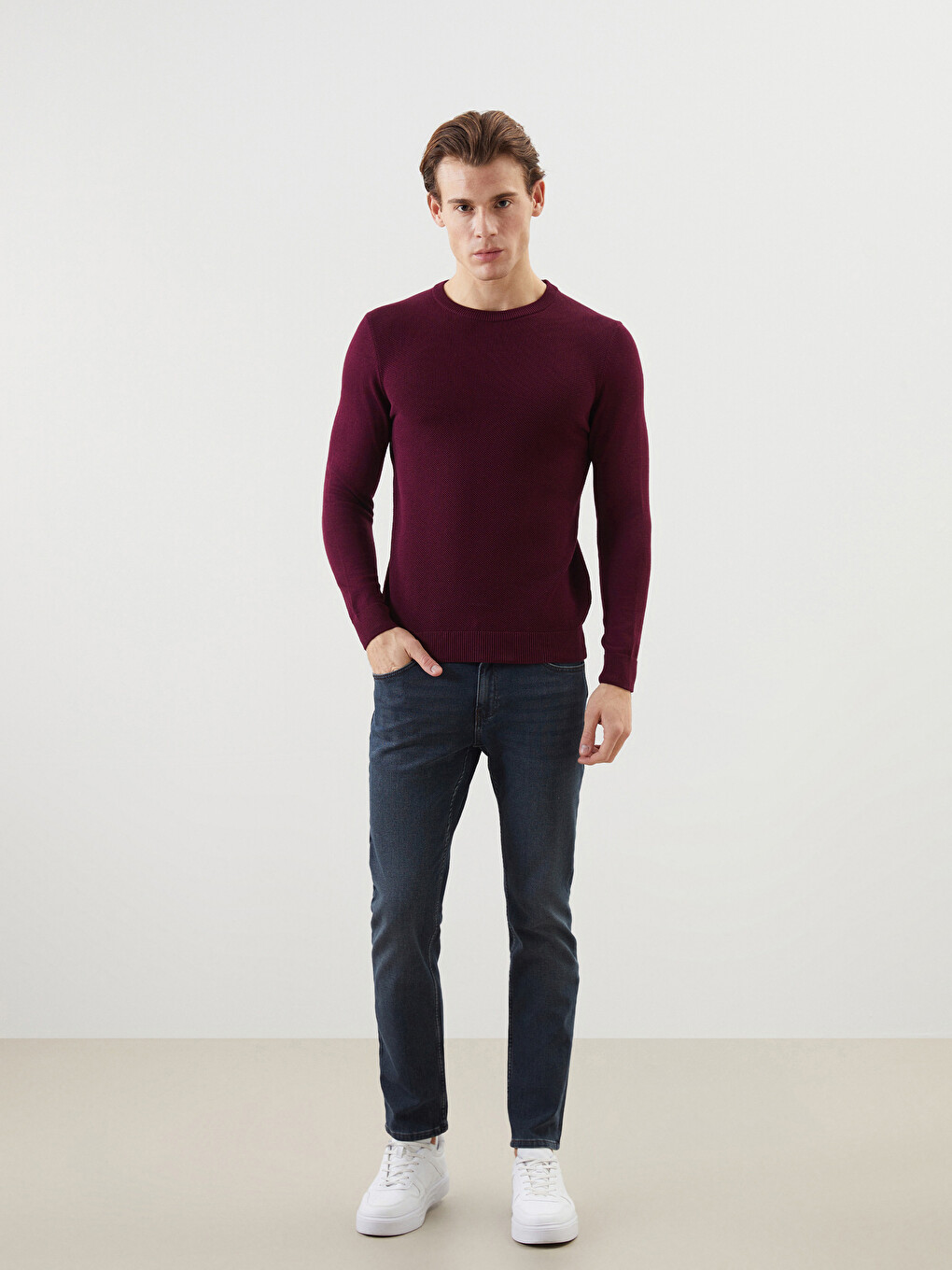 Crew Neck Men's Knitwear Sweater-5