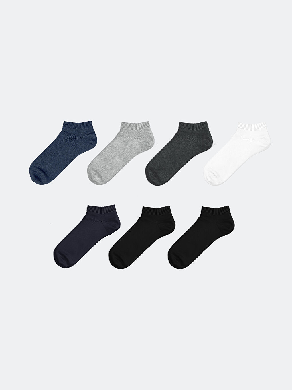 LCW ACCESSORIES Men's Trainer Socks 7 Pack -W52339Z8-M0T
