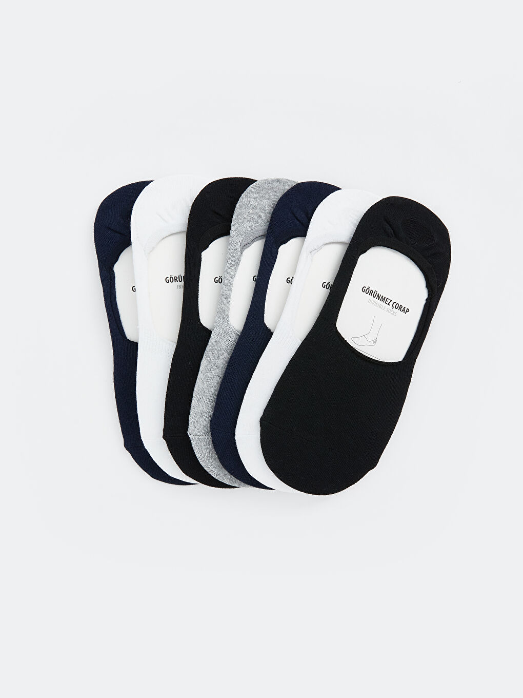 LCW ACCESSORIES Men's Invisible Socks 7 Pack -W52383Z8-K00