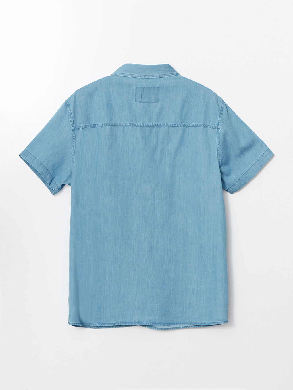 Regular Fit Short Sleeve Men's Jean Shirt -S5KA57Z8-H45