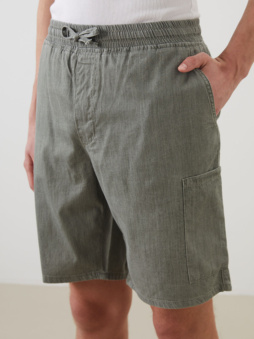 LCW Jeans Yeşil Rahat Kalıp Erkek Jean Şort - 2