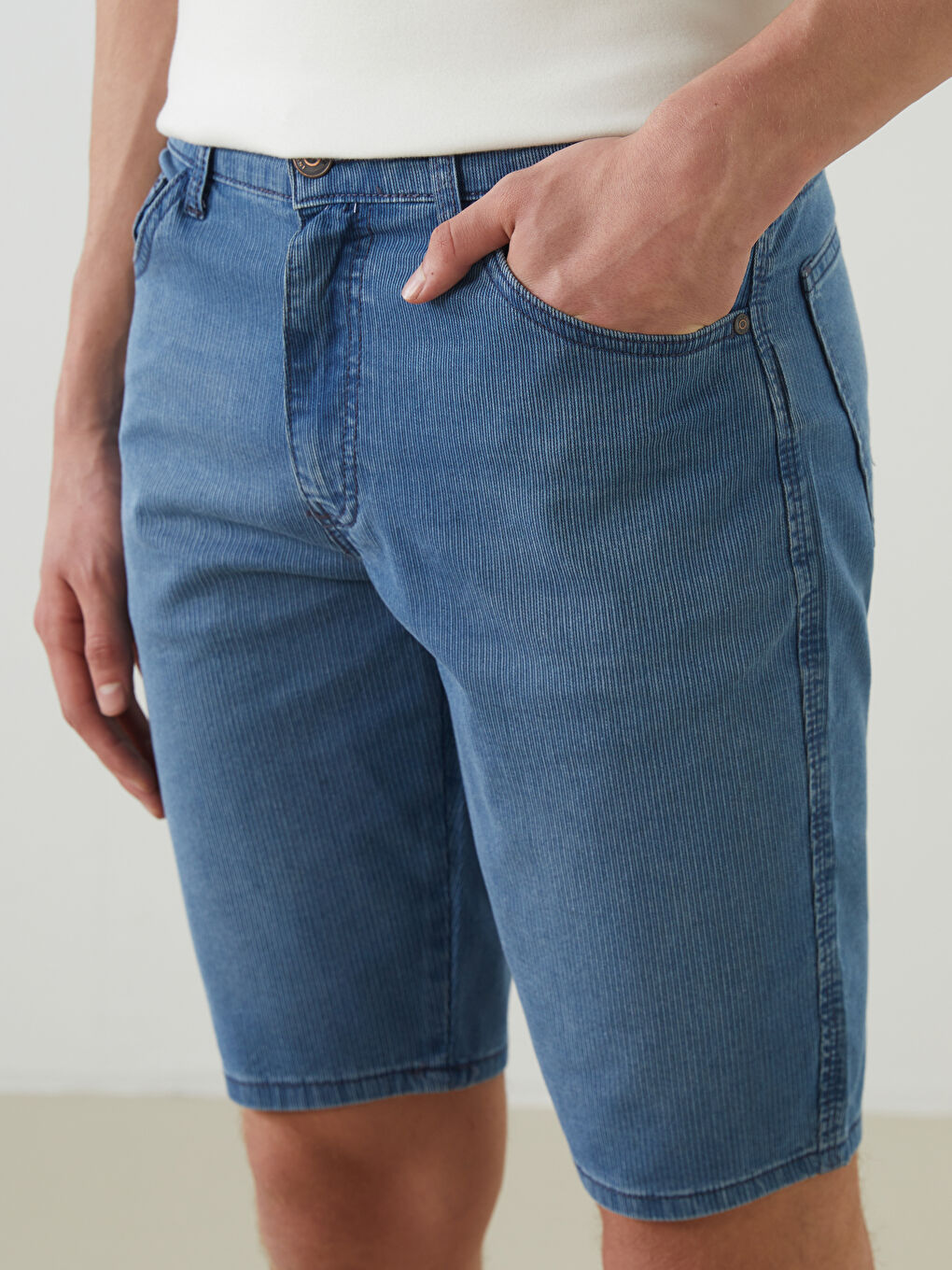 Super Skinny Fit Men's Denim Shorts -S5KA96Z8-H45