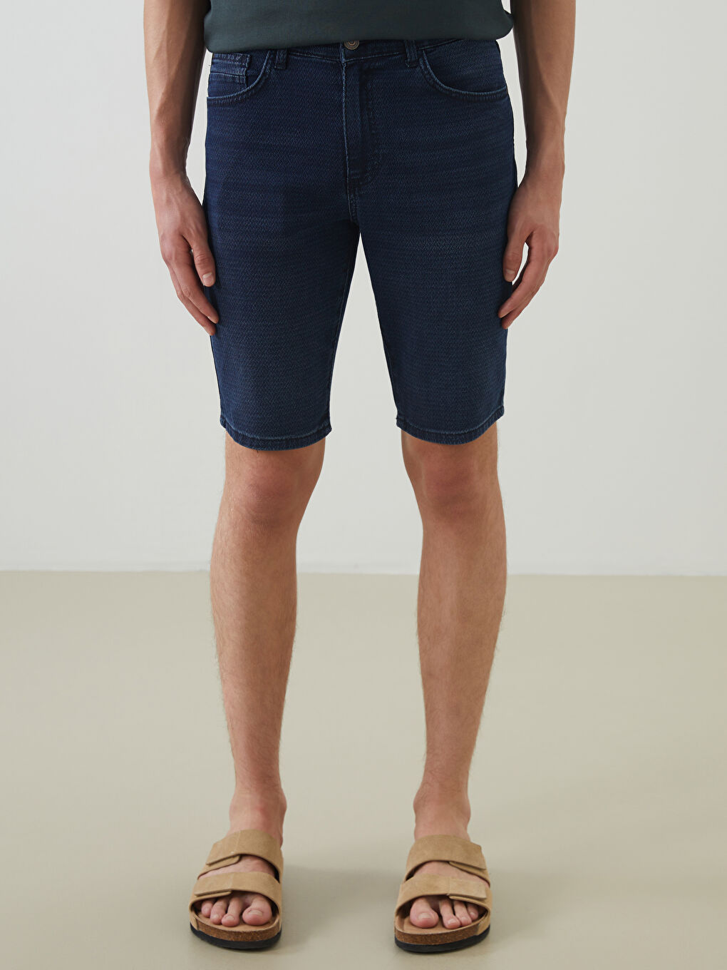 Skinny Fit Men's Denim Shorts -S5KA97Z8-309