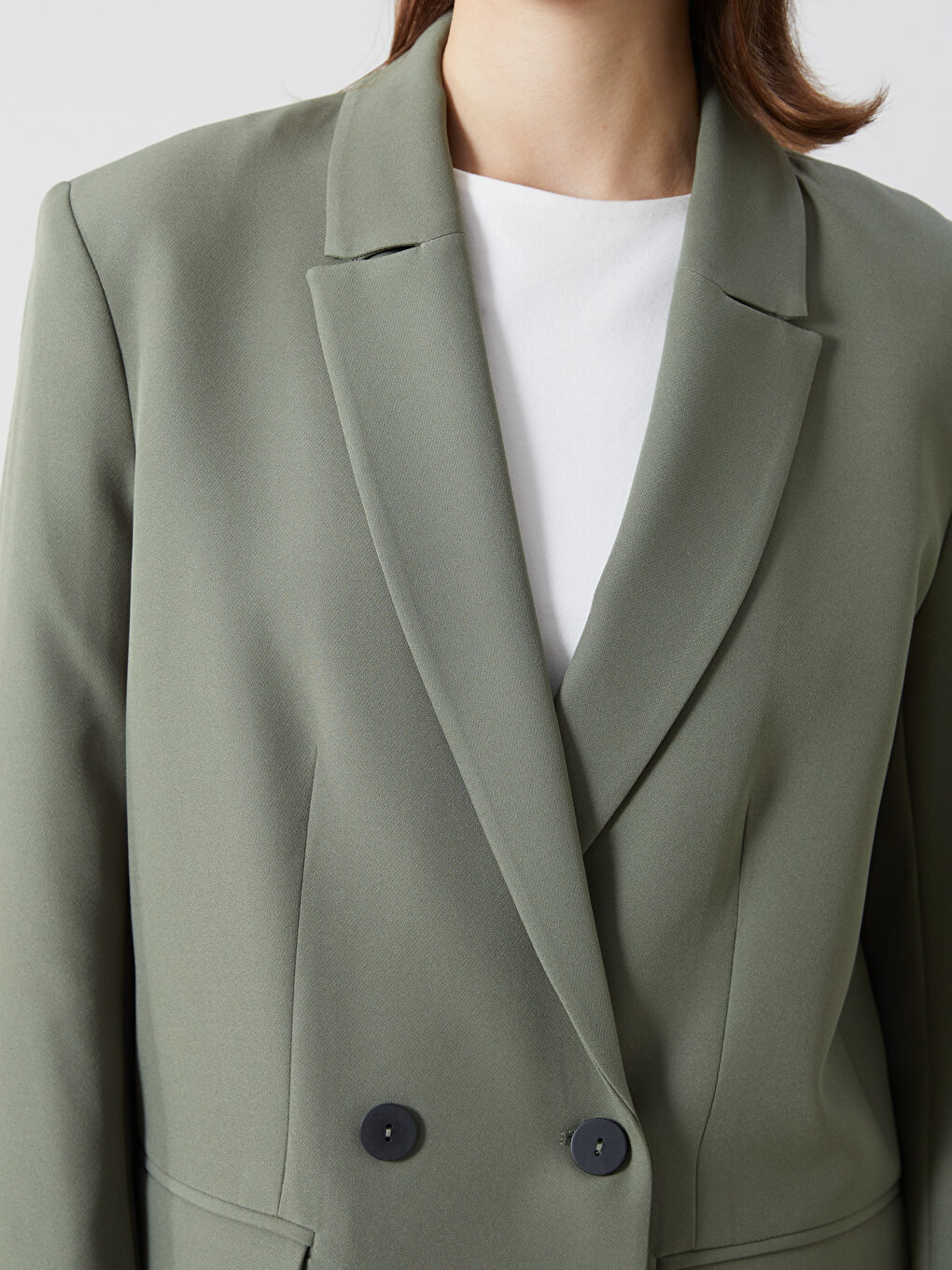 LCW Modest Haki Kadın Blazer Ceket - 2
