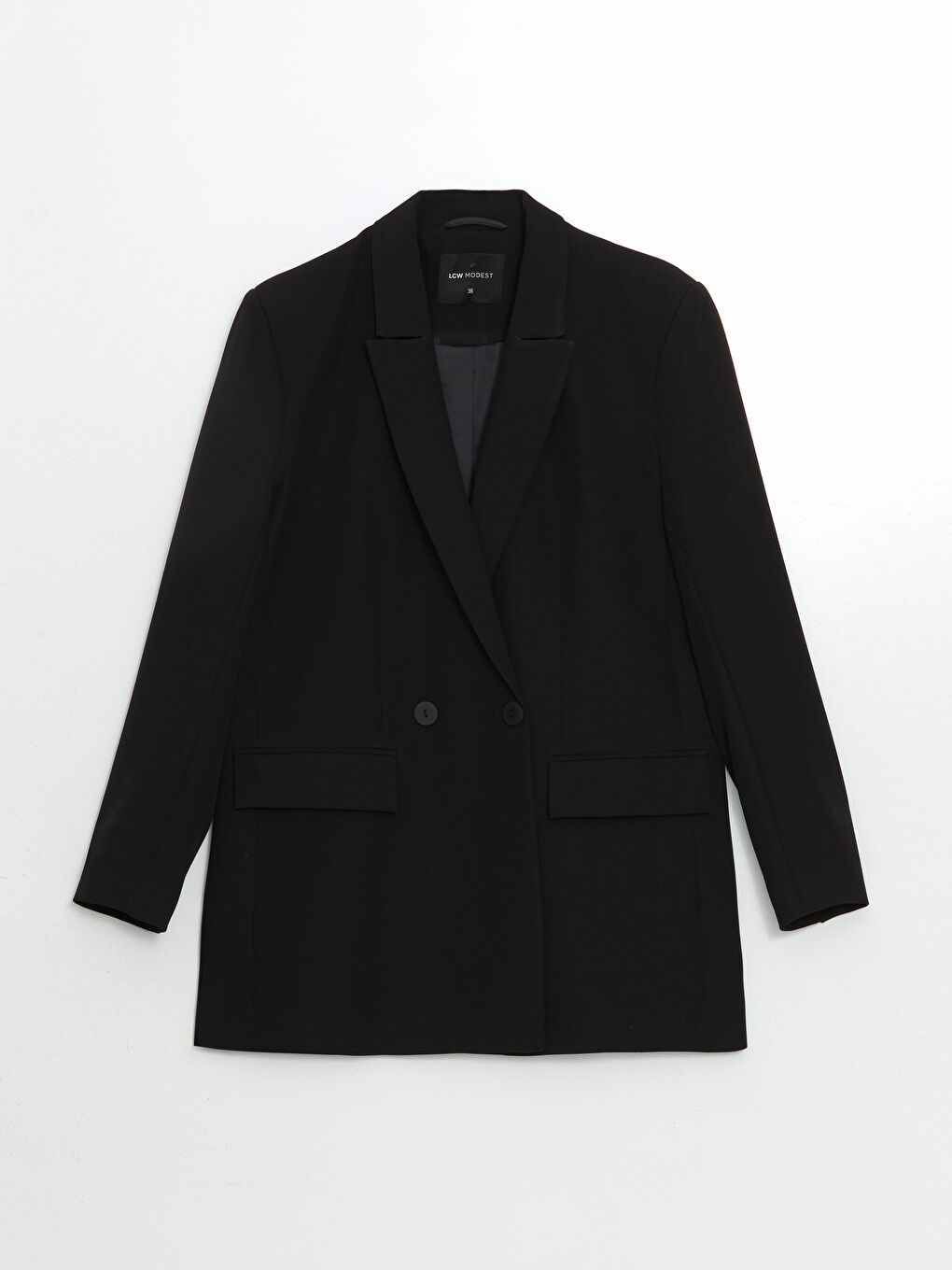 LCW Modest Siyah Kadın Blazer Ceket - 4