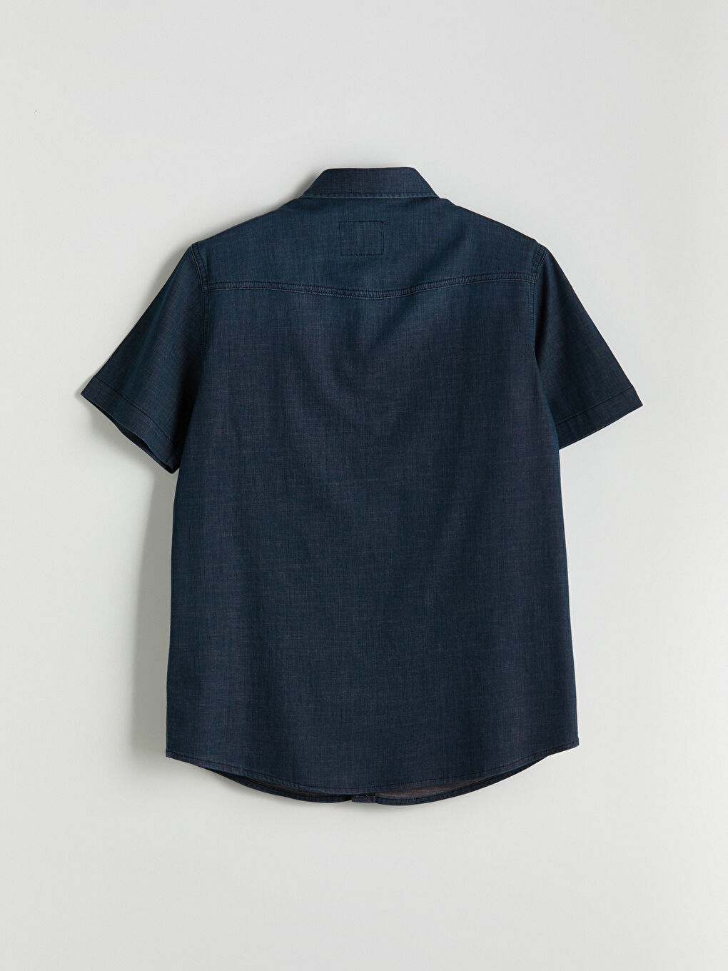 Regular Fit Short Sleeve Men's Denim Shirt -S5KB07Z8-309
