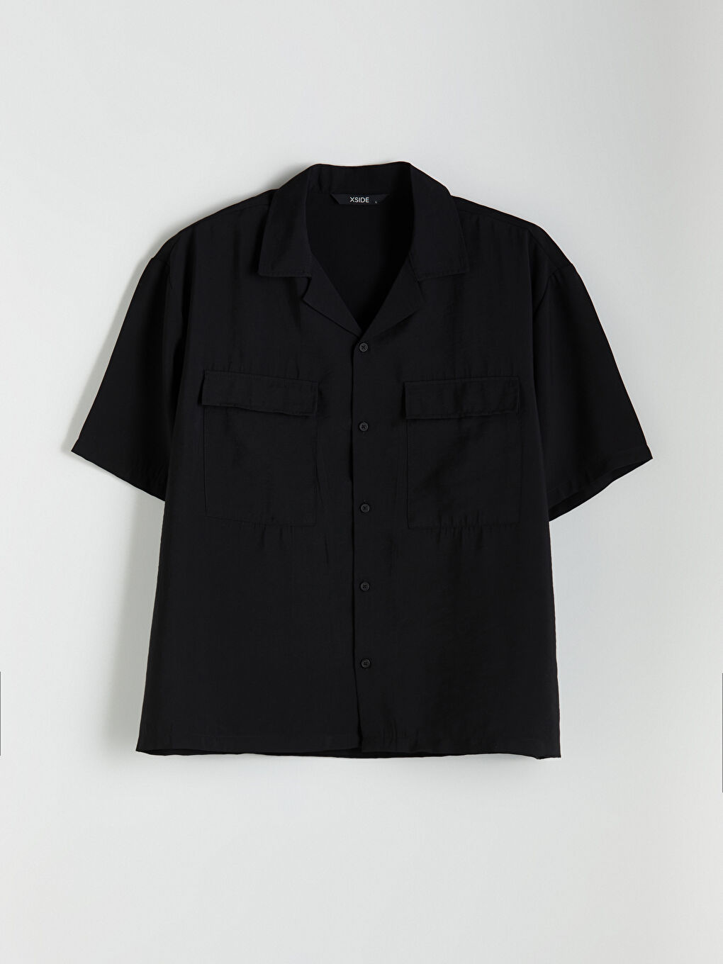 Antrasit Regular Fit Kısa Kollu Erkek Gömlek-8