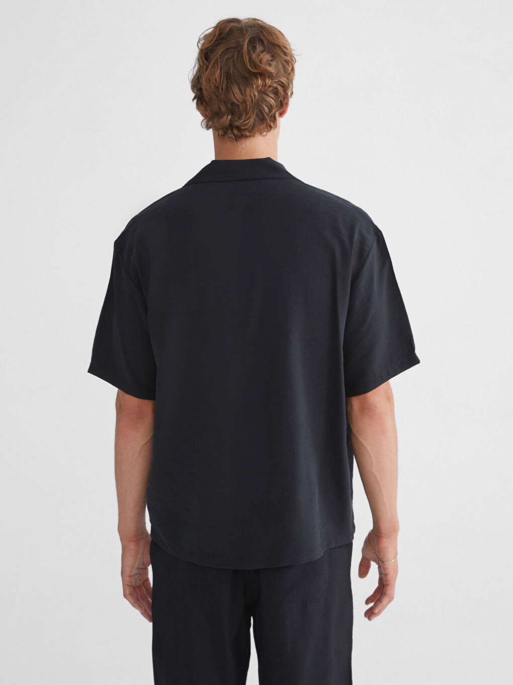 Antrasit Regular Fit Kısa Kollu Erkek Gömlek-6