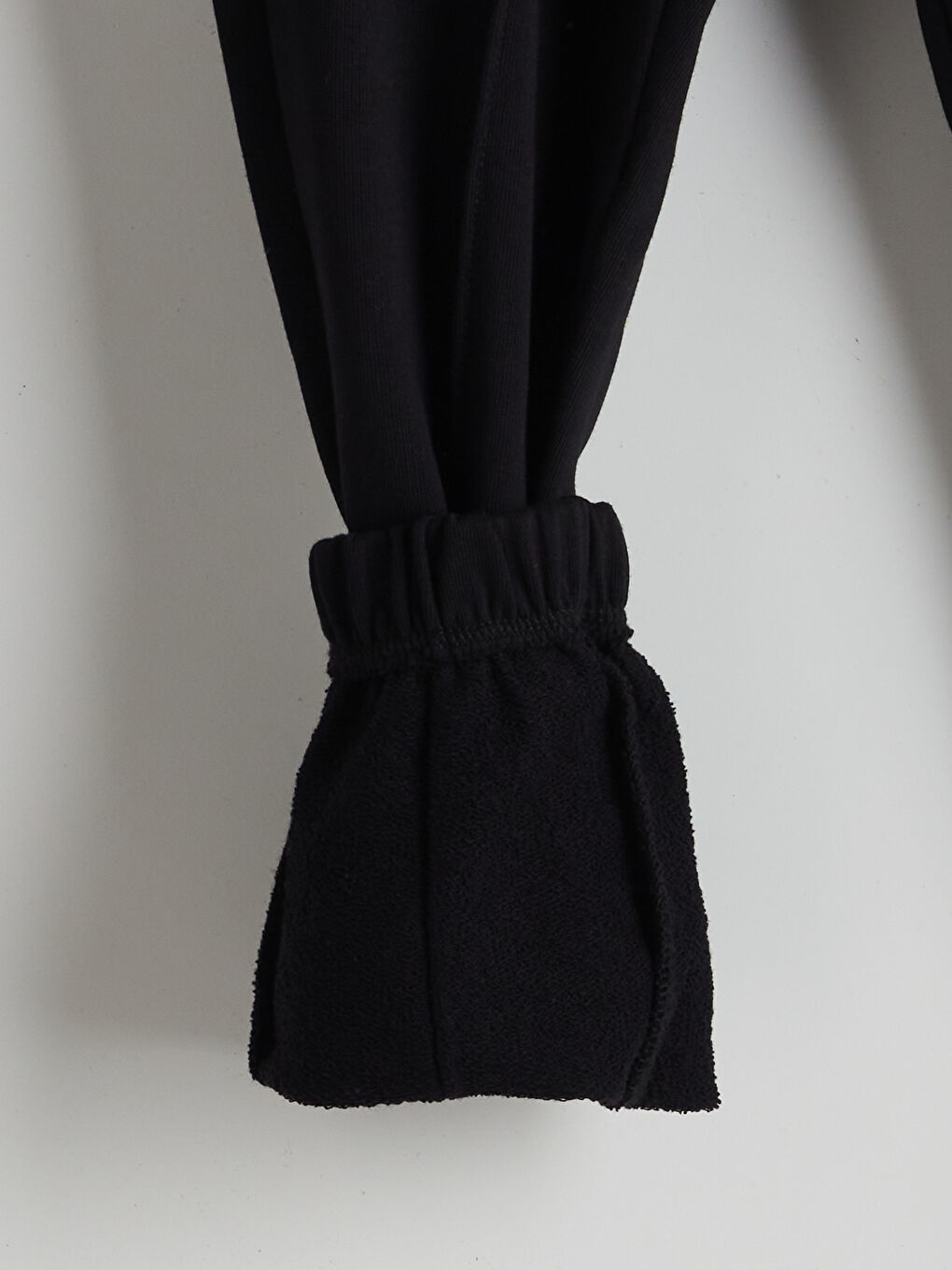 Siyah Beli Lastikli Kız Çocuk Jogger Eşofman Altı-2