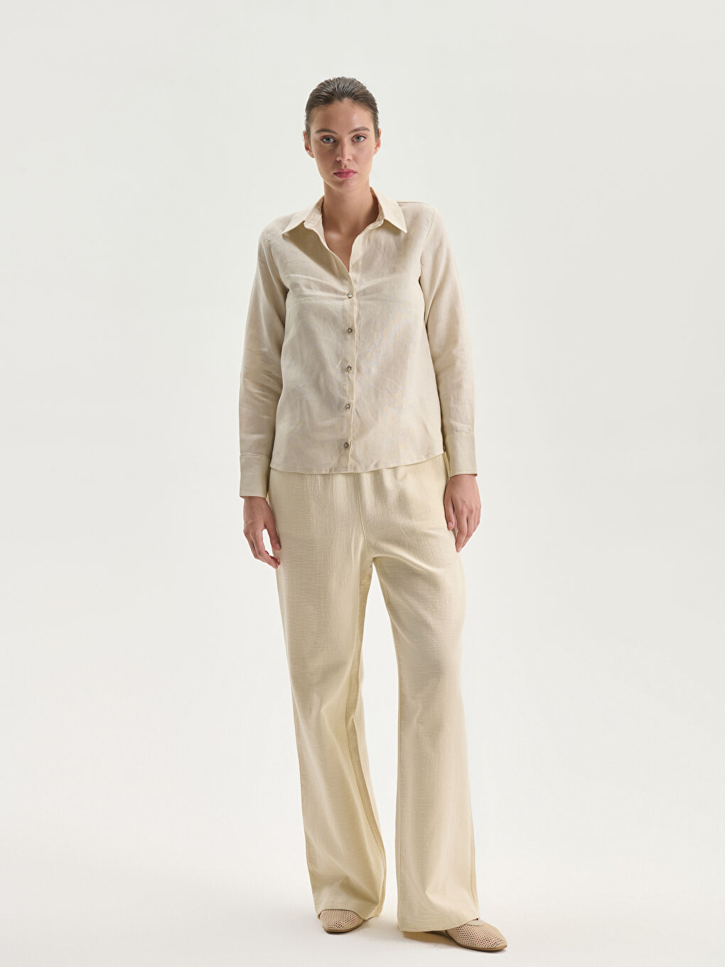 Regular Fit Women's Linen Shirt -S5KB42Z8-FZJ