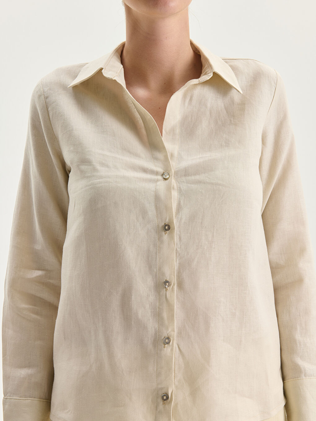 Regular Fit Women's Linen Shirt -S5KB42Z8-FZJ