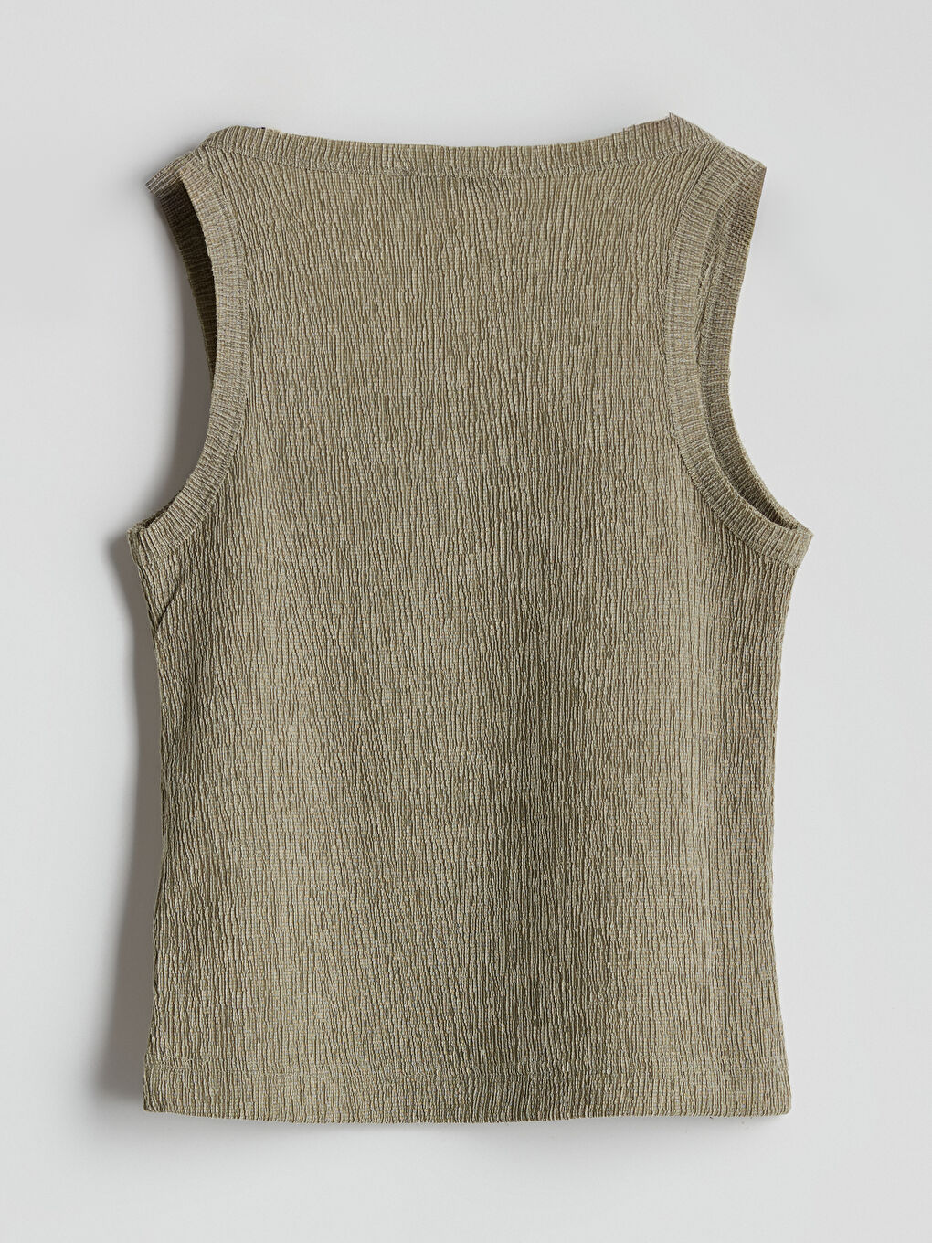 Ženska rebrasta majica bez rukava sa U vratom-5