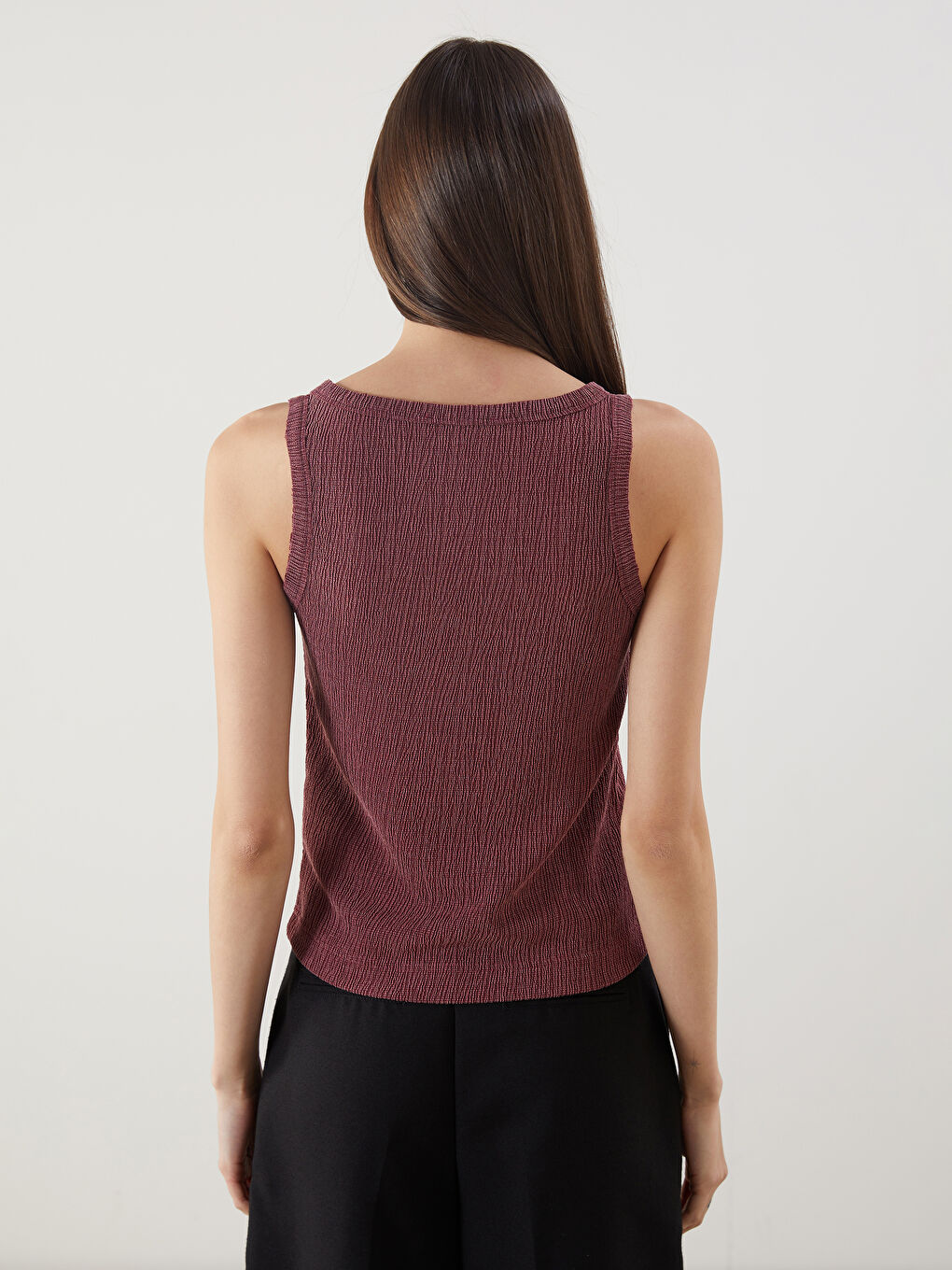 Әйелдерге арналған рельефті трикотаж майка-3