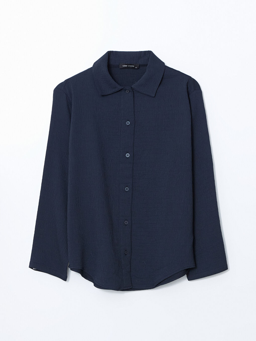 LCW Vision Lacivert Regular Fit Kadın Gömlek - 4