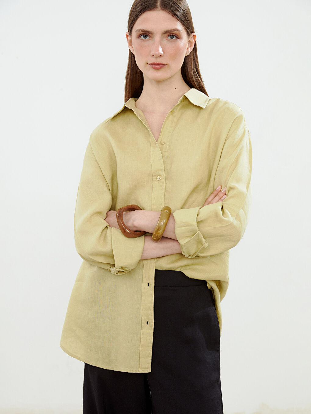 Woman KHAKI Shirt Tunic -S5KB84Z8-G2U