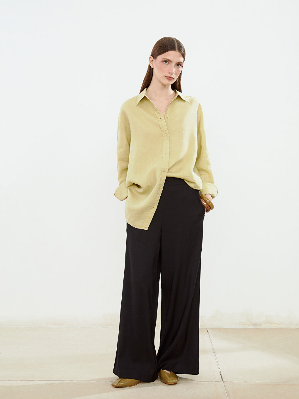 Woman KHAKI Shirt Tunic -S5KB84Z8-G2U