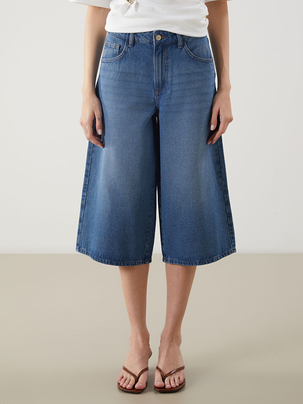 LCW Jeans Bermuda Fit Women's Denim Shorts -S5KC37Z8-507
