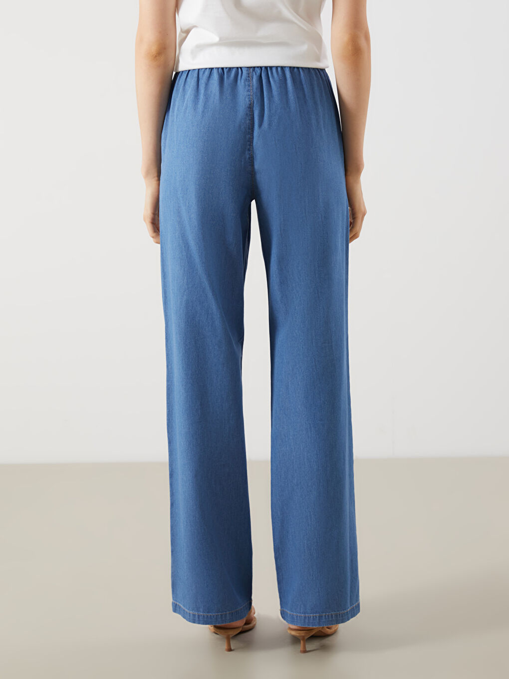 LC Waikiki Elastic Waist Wide Leg Women's Jeans -S5KC38Z8-507