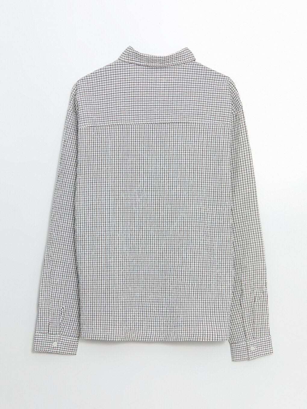 Beyaz Regular Fit Uzun Kollu Desenli Erkek Gömlek-5