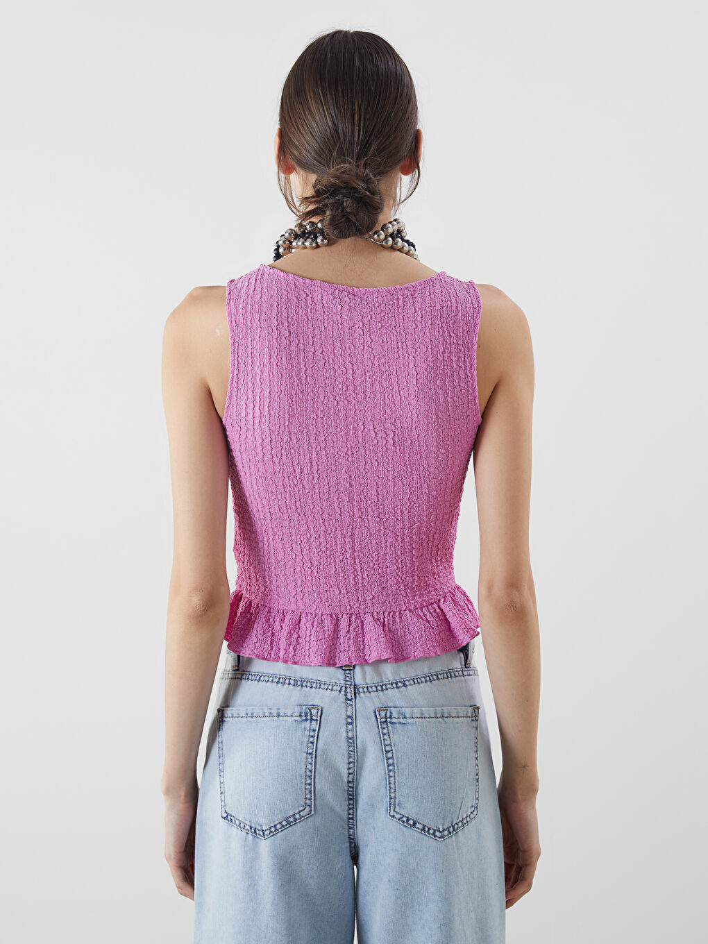 LCW Vision Woman PINK Crop Top -S5KC48Z8-GD7