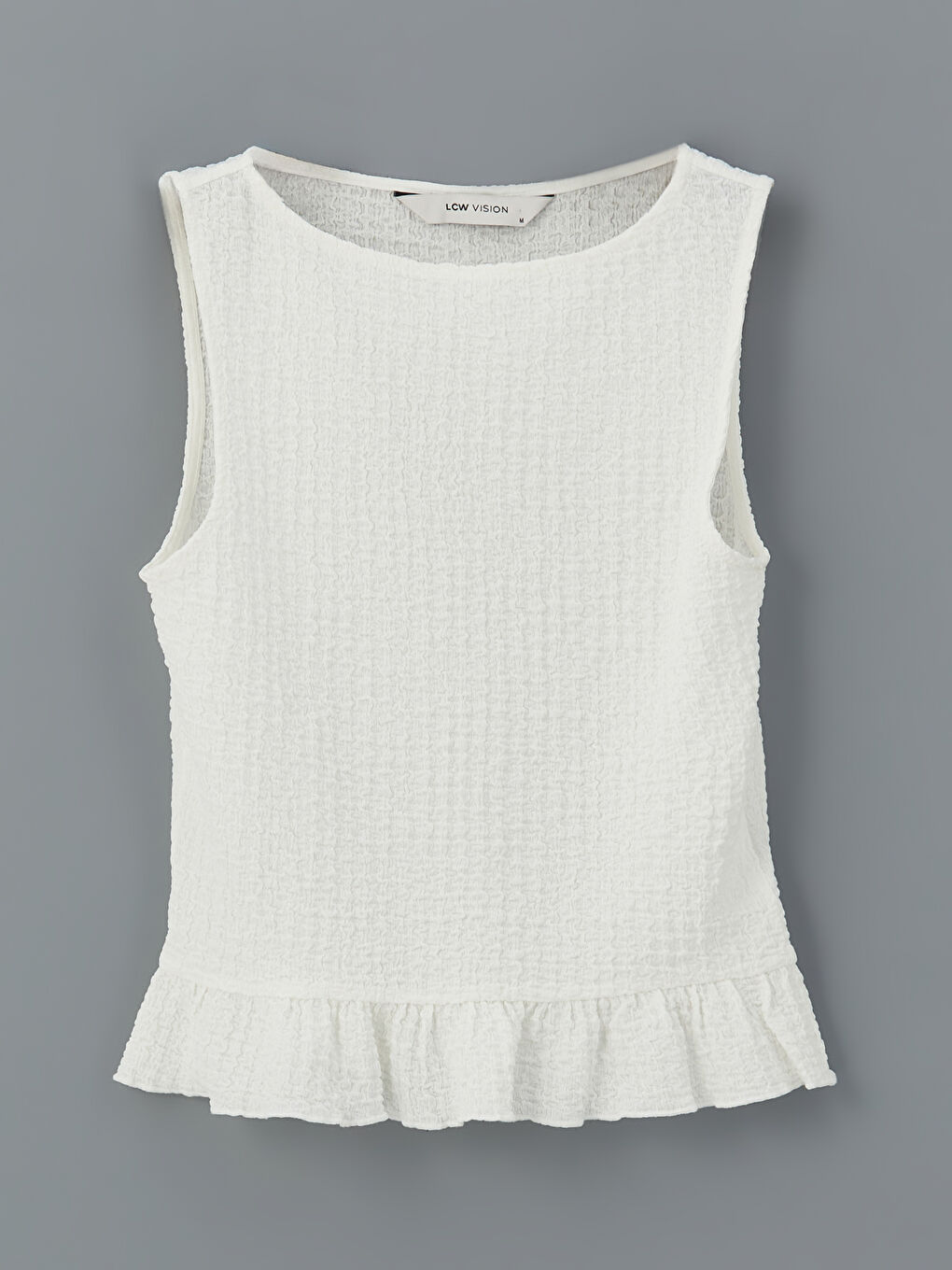 LCW Vision Woman ECRU Crop Top -S5KC48Z8-R9J