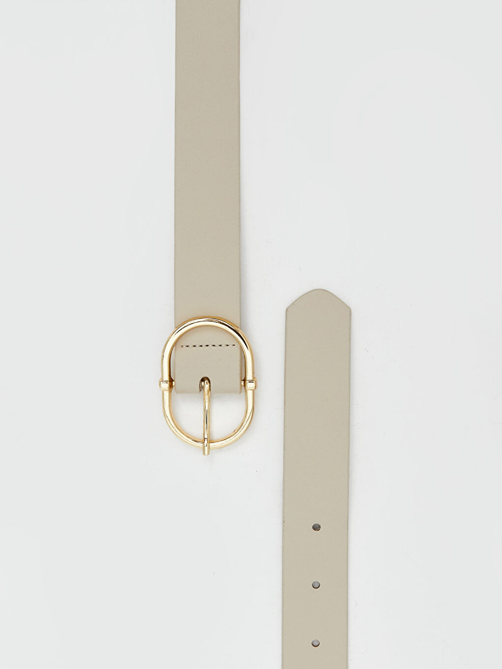 Bej Deri Görünümlü Kadın Kemer-2