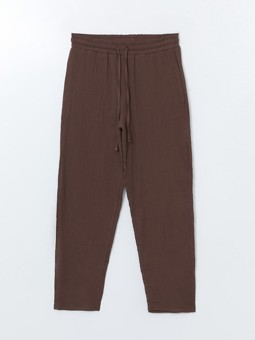 Elastic Waist Textured Women's Trousers -S5KC74Z8-HLD