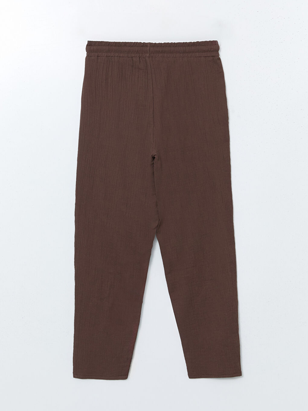 Elastic Waist Textured Women's Trousers -S5KC74Z8-HLD