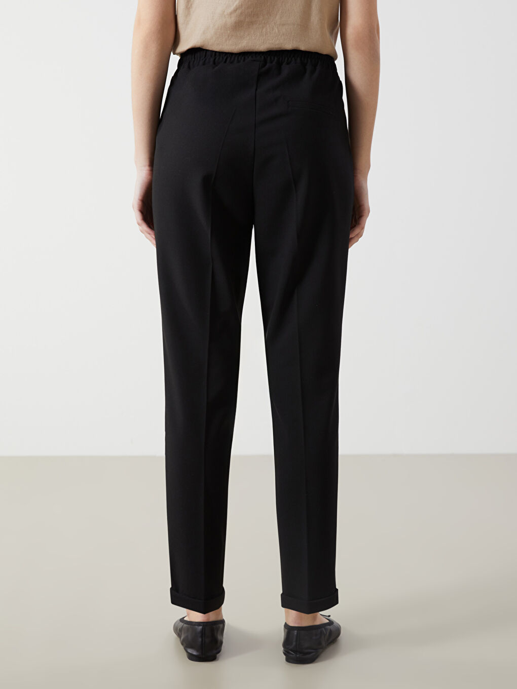 Carrot Cut Women Pants With Elastic Waist -S5KC75Z8-CVL