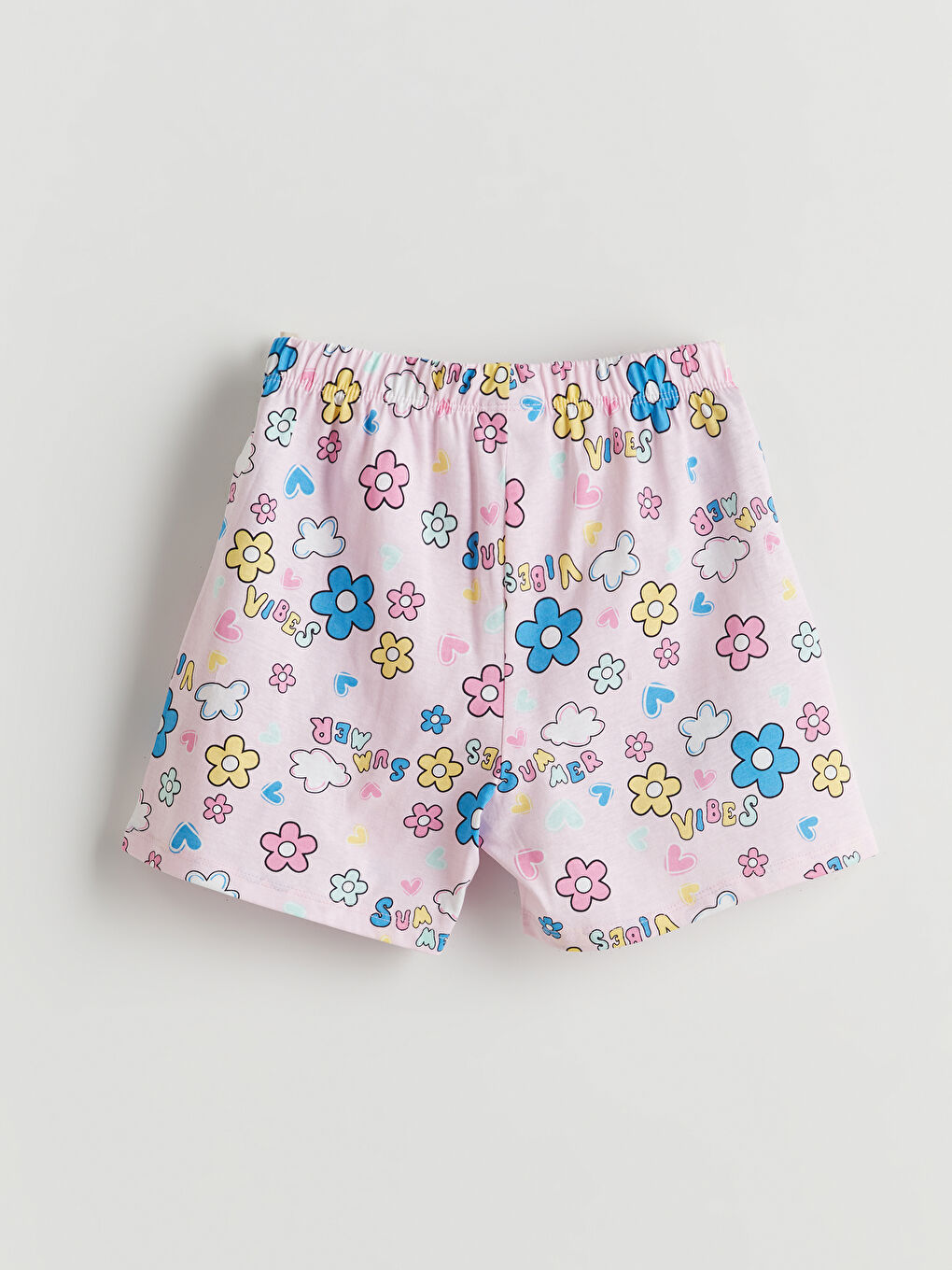 LCW Kids Crew Neck Girls' Shortie Pyjama Set -S5KC77Z4-FQX